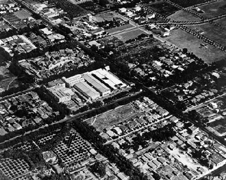 aerial view of Lasky lot